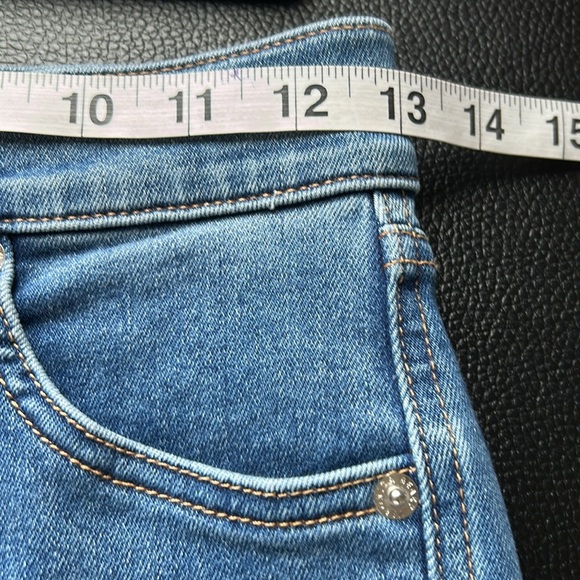 Veronica Beard Carson Ankle Flare Jean Tide Down High Rise Italian Denim Sz 25 - Picture 13 of 13
